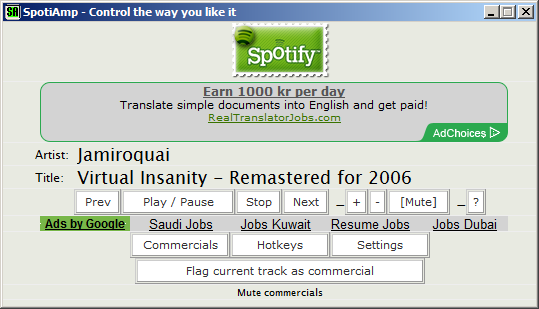 Spotiamp v0.9